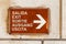 Exit in different languages, information plate