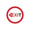 Exit directions pictogram vector design. for safety and convenience