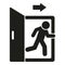 Exit door icon simple vector. Help people