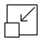 Exit full screen thin line icon. Vector pictogram