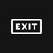 The exit icon. Logout and output, outlet, out symbol. Vector logo