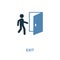 Exit icon. Monochrome style design from shopping center sign icon collection. UI. Pixel perfect simple pictogram exit