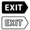 Exit icon vector set. Out illustration sign collection. output symbol.