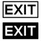 Exit icon vector set. Out illustration sign collection. output symbol.