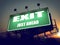 Exit Just Ahead on Green Billboard.