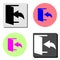 Exit. Logout and output, outlet, out. flat vector icon