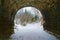 Exit from old stone tunnel to forest