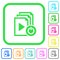 Exit from playlist vivid colored flat icons