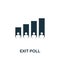 Exit Poll icon. Simple creative element. Filled monochrome Exit Poll icon for templates, infographics and banners