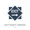 exit right arrow icon in trendy design style. exit right arrow icon isolated on white background. exit right arrow vector icon