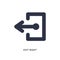 exit right icon on white background. Simple element illustration from arrows concept
