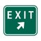 Exit road sign icon