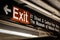 Exit sign at the 81st Street-Museum of Natural History Station on the Upper East Side of Manhattan, New York City