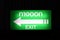 Exit Sign Box, Night Signage Box White arrow, green background Thai Word