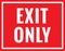 Exit only sign. Emergency door icon. Warning exit only. Vector illustration