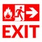 Exit sign fire