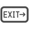 Exit sign icon, wayfinding sign vector