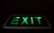 Exit sign - University Passage - downtown Bucharest