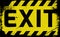 Exit sign yellow warning