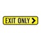 exit only signboard. Vector illustration decorative design