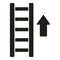Exit staircase icon simple vector. Person leaving