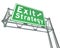 Exit Strategy Direction Green Freeway Road Sign Way Out Plan