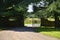 Exit to the deer park in Garden at Beautiful Country House near Leeds West Yorkshire that is not National Trust