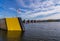 Exiting Lock and Dam No 11 on Upper Mississippi River near Dubuque