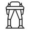 Exoskeleton back icon outline vector. Robot suit