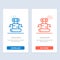 Exoskeleton, Robot, Space  Blue and Red Download and Buy Now web Widget Card Template