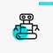 Exoskeleton, Robot, Space turquoise highlight circle point Vector icon