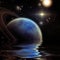 Exosolar Planet Rise over waters