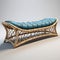 Exotic Atmosphere Wicker Bench 3d Model With Organic Textile Elements