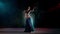 Exotic belly dance movements of young and