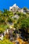 Exotic Botanic Garden Le Jardin de Exotique on top of medieval fortress hill in historic town of Eze in France