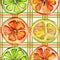 Exotic citruses wild fruit in a watercolor style pattern.