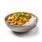 Exotic Curry Bowl On White Background