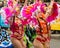 The exotic dancers participant in Tropical carnival in Paris, Fr