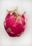 Exotic Dragon fruit on white background.