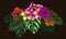 Exotic floral bouquet colorful concept