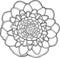 Exotic flower mandala vector isolated element