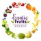 Exotic Fruits Round Rainbow Frame
