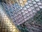 Exotic haberdashery leather, python skin, snake skin. Blue, turquoise leather for accessories.