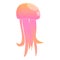 Exotic jellyfish icon, cartoon style