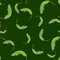 Exotic jungle seamless pattern with random green banana leaf ornament. Tropical foliage backdrop