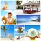 Exotic luxury resort collage.