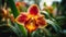 Exotic moth orchid blooms with vibrant elegance generated by AI