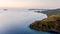 Exotic Padar island at sunset time