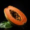 Exotic Papaya Photo: Vibrant Colors On Black Background