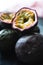 Exotic Passion Fruit on a Moody Background